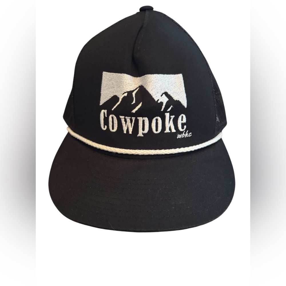 Cowpoke Whiskey Bent Black Trucker Hat